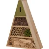 Tuindecoratie-Decoris Insectenhotel - driehoek - lichtgroen - 19 cm