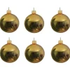 Kerstballen-Decoris kerstballen - 6x - goud - D8 cm - glas