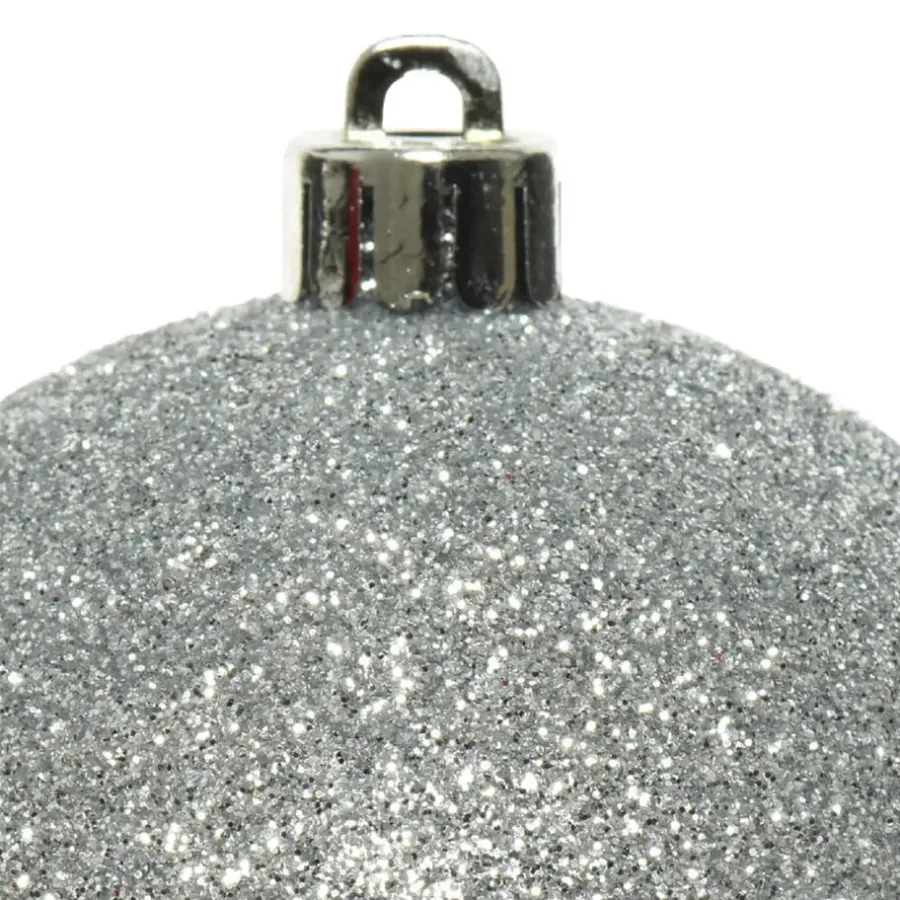Kerstballen|Kerstdecoratie-Decoris kerstballen - 30x st - zilver - D6 cm