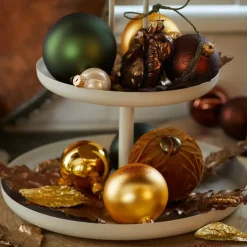 Decoris Kerstballen set - 6x stuks - goud - glas - 6 cm - glans