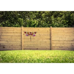 Tuindecoratie-Decoris Tuindecoratie - libelle - metaal - 27 x 33 cm