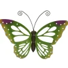 Decoris Tuindecoratie vlinder - groen - metaal - 51 x 38 cm