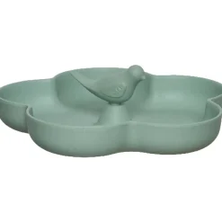 Tuindecoratie-Decoris Vogelbad - turquoise - bamboe - 23 cm - drinkschaal