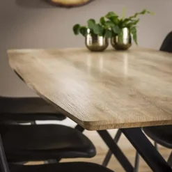 Dimehouse Deens ovale eettafel Hanna 160x90 eiken antiquewash - 160x160x76 cm - Eikenhout