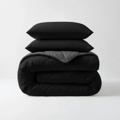 Sleeptime Dekbed zonder Overtrek Diamond 200x200 – Met Kussenslopen – Wasbaar – Zwart