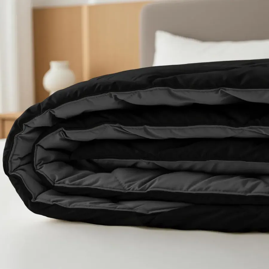 Sleeptime Dekbed zonder Overtrek Diamond 200x200 – Met Kussenslopen – Wasbaar – Zwart