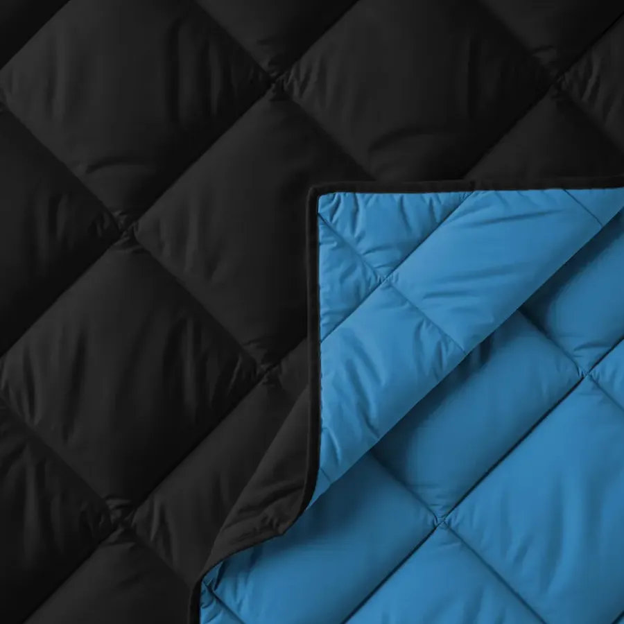 Dekbedden-Sleeptime Dekbed zonder Overtrek Diamond 240x200 – Met Kussenslopen– Wasbaar – Zwart/Blauw
