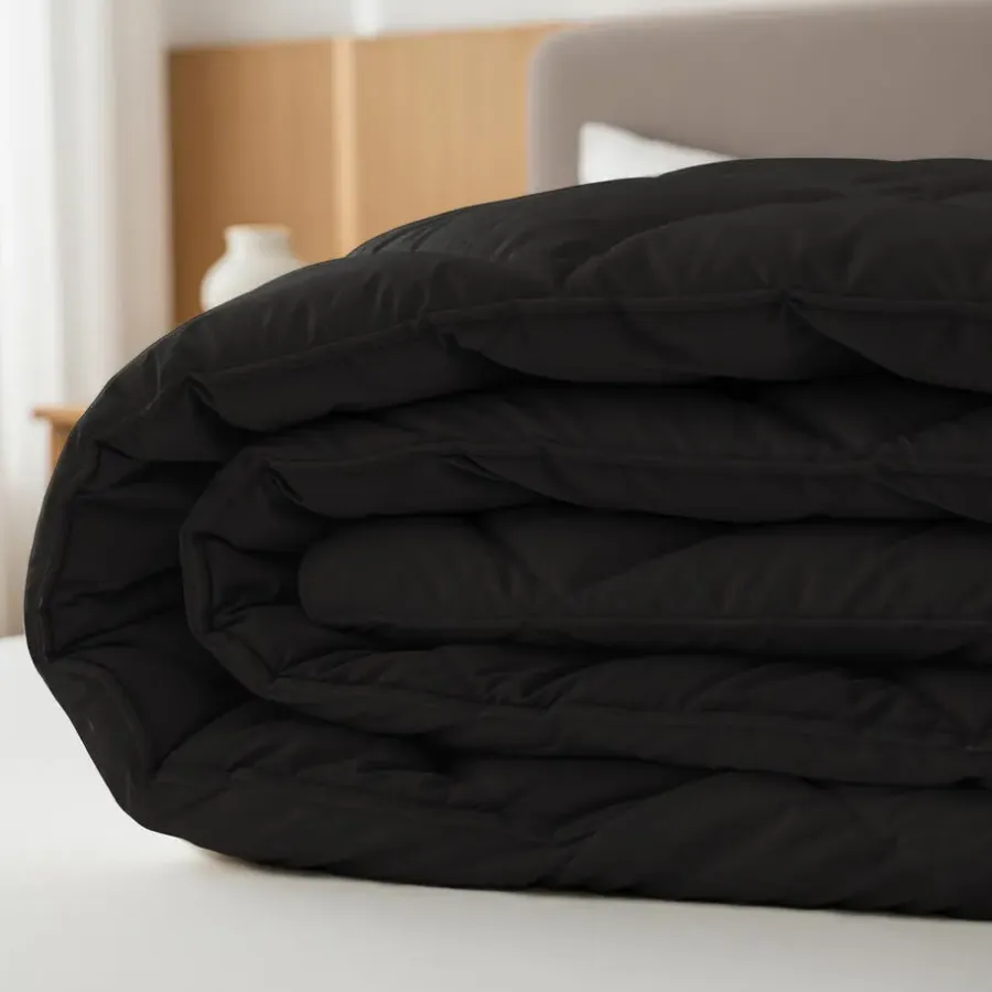 Sleeptime Dekbed zonder Overtrek Diamond 240x200 – Incl. Kussenslopen – Wasbaar – Zwart