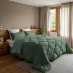 Dekbedden-Sleeptime Dekbed zonder Overtrek Diamond 240x200 – Incl. Kussenslopen – Wasbaar – Groen