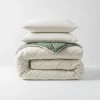 Dekbedden-Sleeptime Dekbed zonder Overtrek Diamond 240x200 – Met Kussenslopen– Wasbaar – Crème/Groen