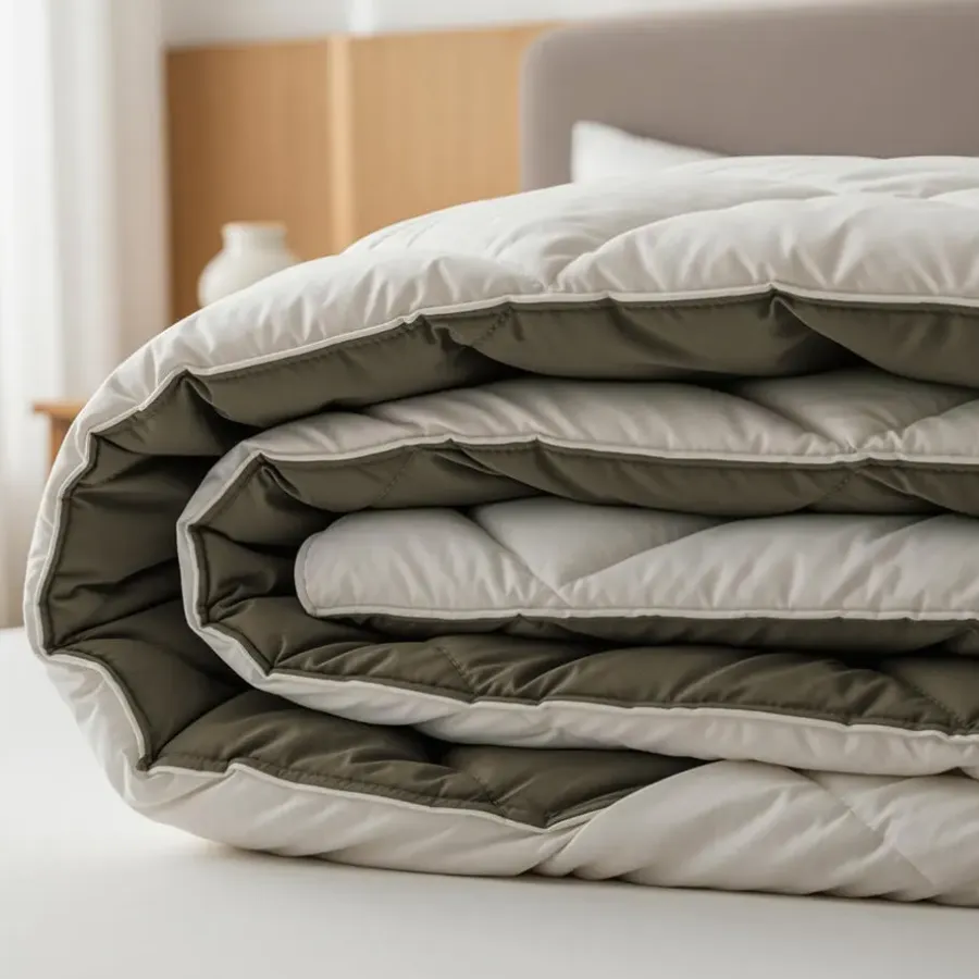 Sleeptime Dekbed zonder Overtrek Diamond 200x200 – Met Kussenslopen – Wasbaar – Crème/Kaki