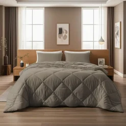 Sleeptime Dekbed zonder Overtrek Diamond 200x200 – Incl. Kussenslopen – Wasbaar – Taupe