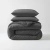 Dekbedden-Sleeptime Dekbed zonder Overtrek Diamond 140x200 – Met Kussenslopen – Wasbaar – Antraciet