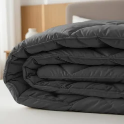 Dekbedden-Sleeptime Dekbed zonder Overtrek Diamond 140x200 – Met Kussenslopen – Wasbaar – Antraciet