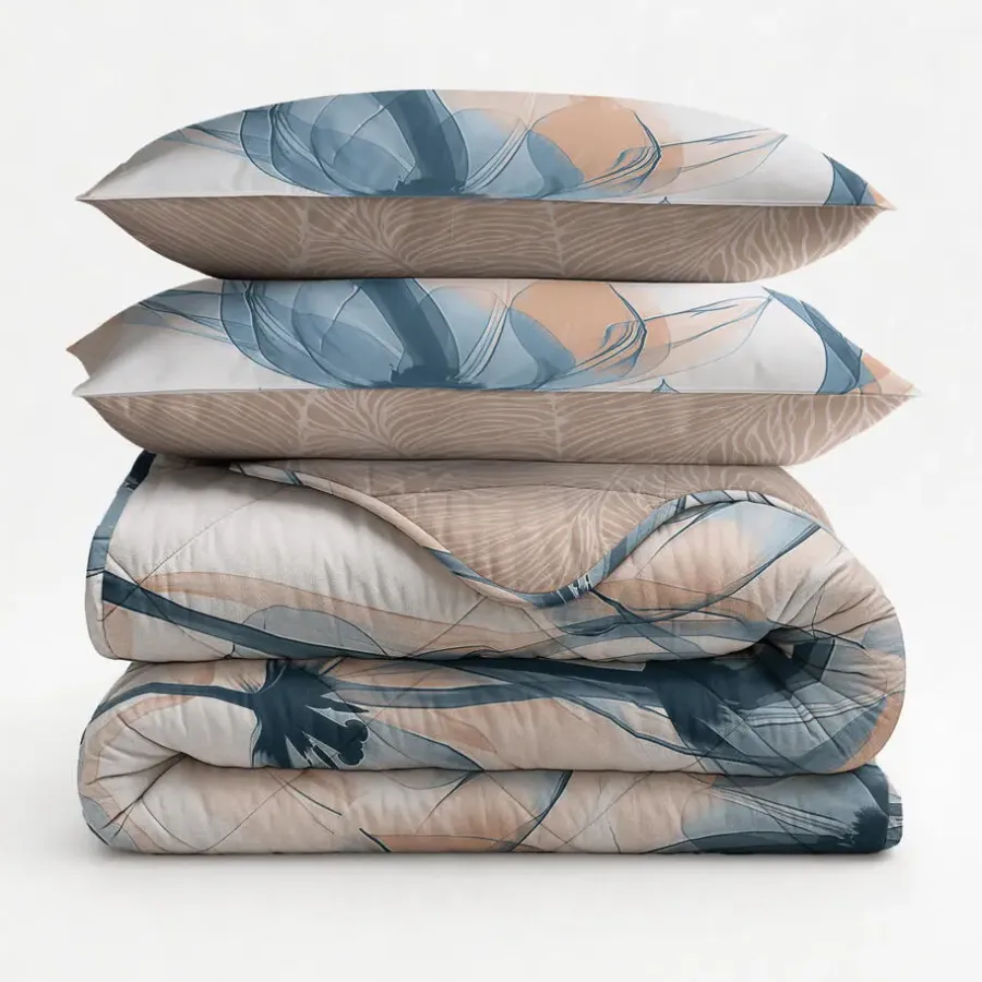 Dekbedden-Sleeptime Dekbed zonder Overtrek Flower 240x220 – Zacht & Wasbaar – Incl. 2 Kussenslopen