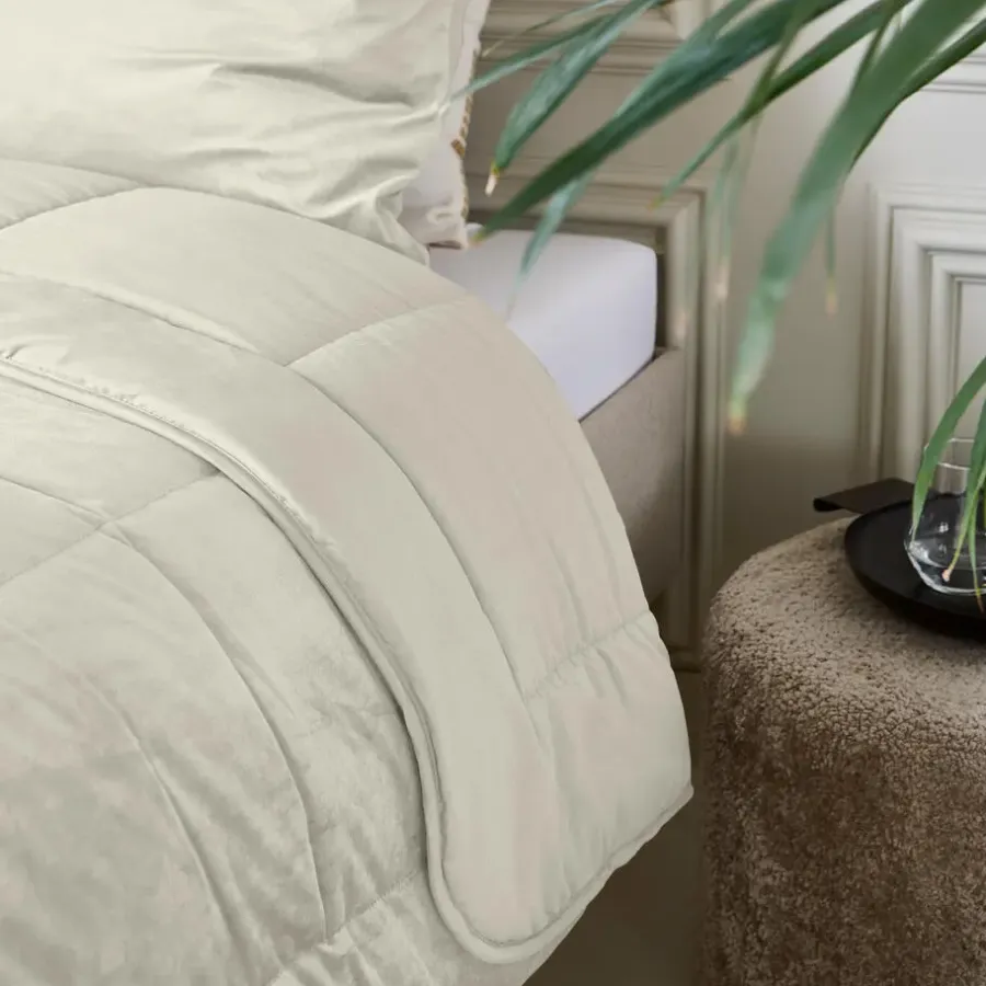 Dekbedden-Sleeptime Dekbed zonder Overtrek Velvet 140x200 – Superzacht & Wasbaar – Crème