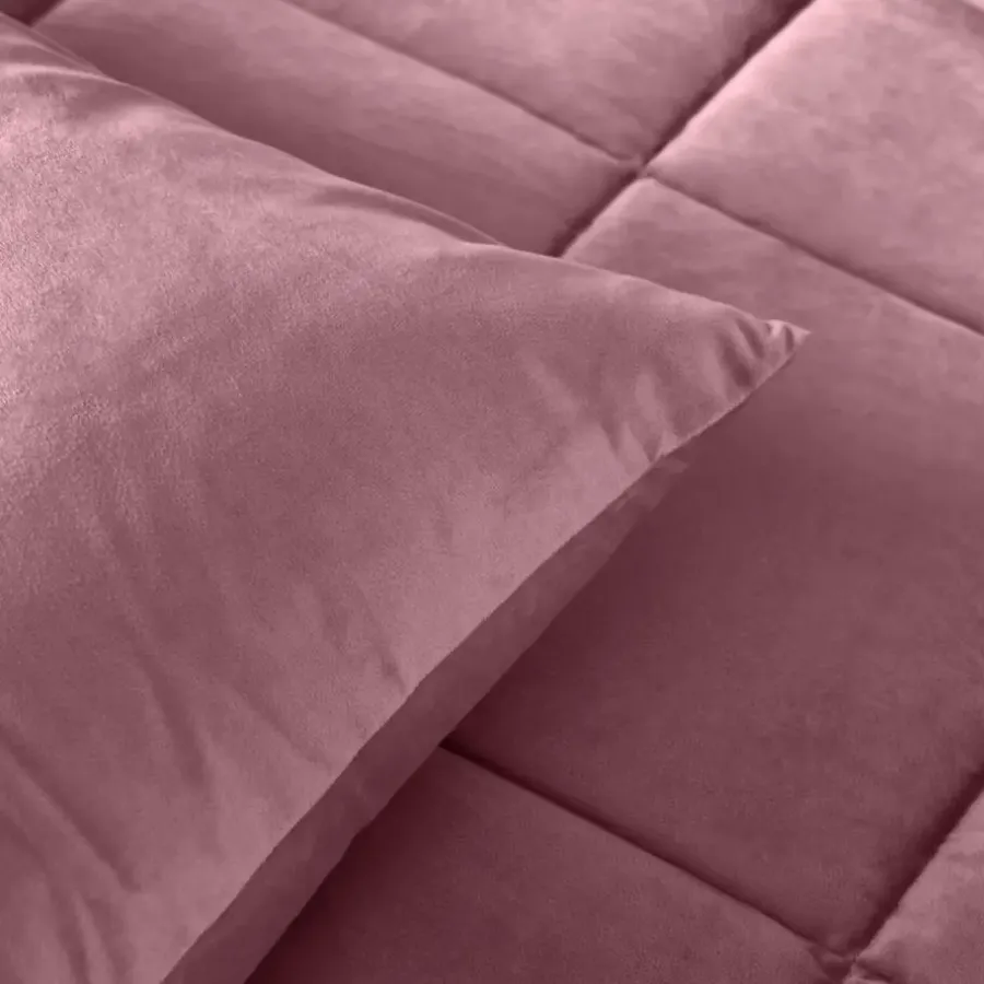 Sleeptime Dekbed zonder Overtrek Velvet 240x200 – Superzacht & Wasbaar – Roze