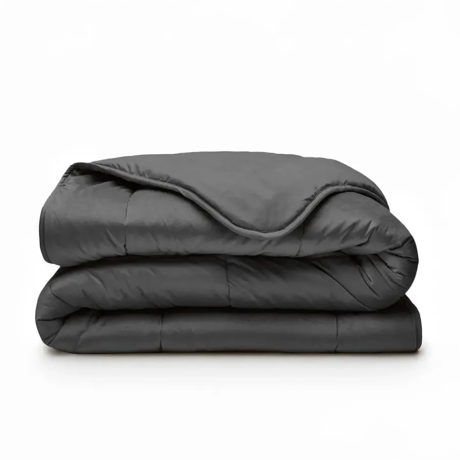 Dekbedden-Sleeptime Dekbed zonder Overtrek Velvet 140x200 – Superzacht & Wasbaar – Antraciet