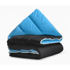 Sleeptime Dekbed zonder Overtrek 200x200 – Incl. Kussenslopen – Wasbaar – Zwart/Blauw
