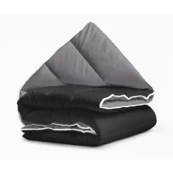 Sleeptime Dekbed zonder Overtrek 200x200 – Incl. Kussenslopen – Wasbaar – Zwart/Antraciet