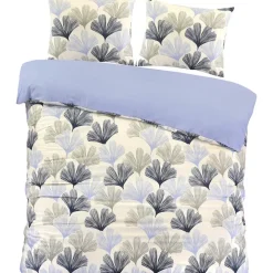 Leen Bakker Dekbedovertrek Boaz - wit/blauw - 240x220 cm