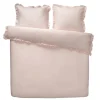 Leen Bakker Dekbedovertrek Cato effen - roze - 200x200/220 cm