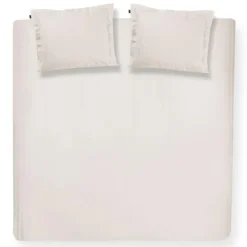 1-Persoons Dekbedovertrekken-Damai Dekbedovertrek Linea Ivory Satijn-140x200/220