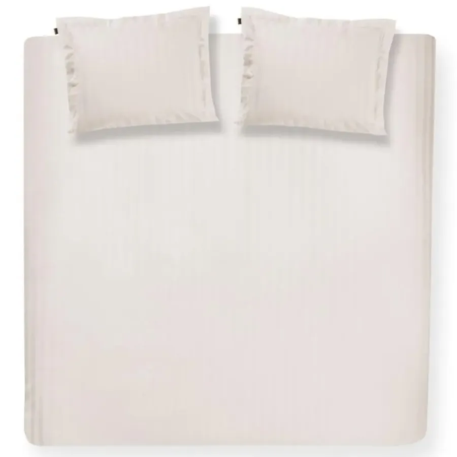 1-Persoons Dekbedovertrekken-Damai Dekbedovertrek Linea Ivory Satijn-140x200/220