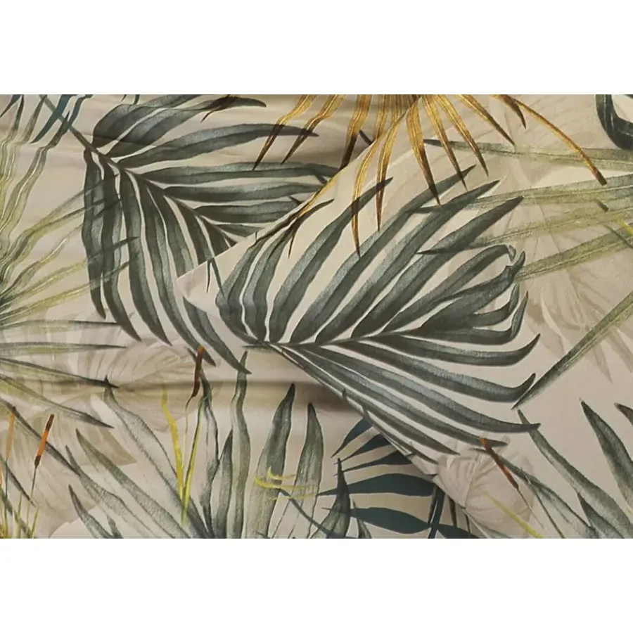Leen Bakker Dekbedovertrek Fenna - zand/groen 200x220 cm