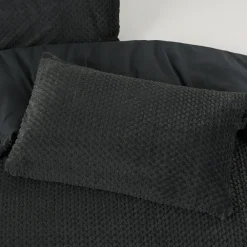 Sleeptime Dekbedovertrek Fur Teddy 240x220 – Fluweelzacht & Knus Design – Antraciet