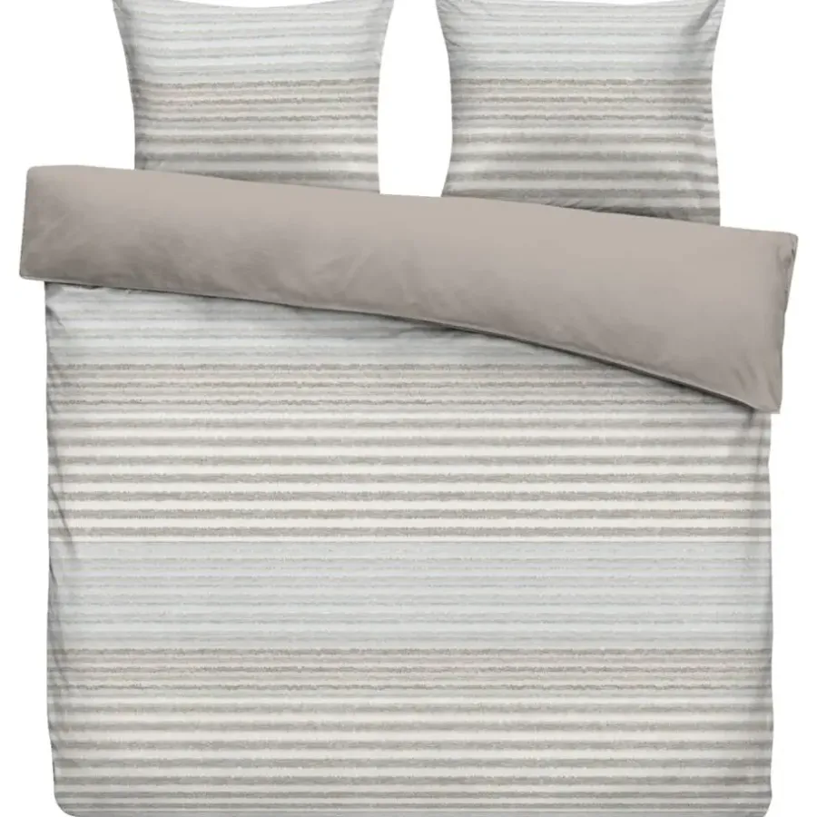 Leen Bakker Dekbedovertrek Hidde - beige/blauw - 200x220 cm