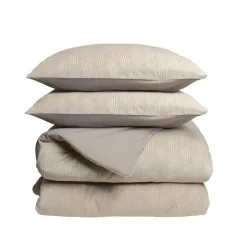 Sleeptime Dekbedovertrek Japandi 240x220 – Flanel Fleece – Zacht & Warm – Beige