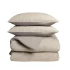 2-Persoons Dekbedovertrekken-Sleeptime Dekbedovertrek Japandi 200x220 – Flanel Fleece – Zacht & Warm – Beige