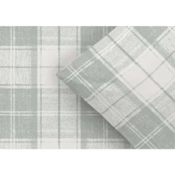 Leen Bakker Dekbedovertrek Laurens - off-white/groen - 140x200/220 cm