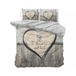 Sleeptime Dekbedovertrek Love to the Moon 240x220 – Zacht & Ademend – Incl. 2 Kussenslopen