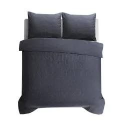 Sleeptime Dekbedovertrek Milano 240x220 – Fluweelzacht Uni Design – Antraciet