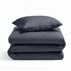 Sleeptime Dekbedovertrek Milano 240x220 – Fluweelzacht Uni Design – Antraciet