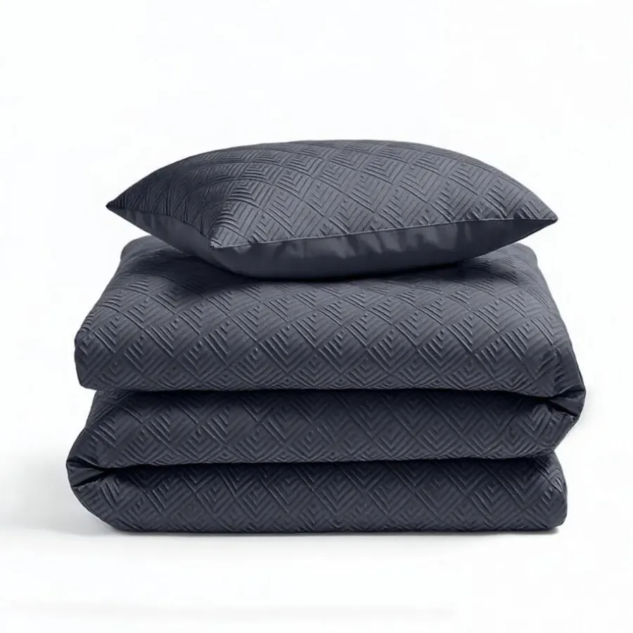 Sleeptime Dekbedovertrek Milano 240x220 – Fluweelzacht Uni Design – Antraciet
