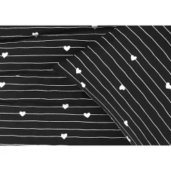 Leen Bakker Dekbedovertrek Milou - zwart/wit - 240x220 cm