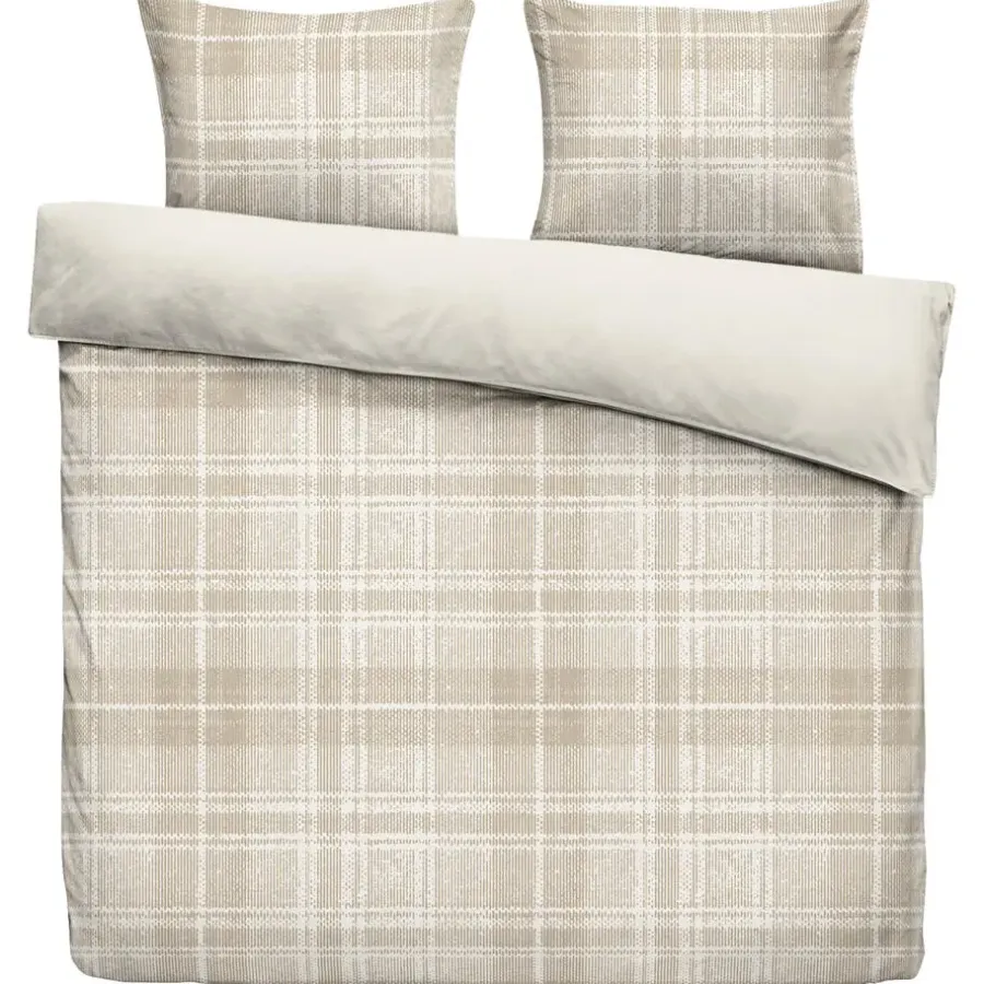 Leen Bakker Dekbedovertrek Philip - zand/taupe - 200x200/220 cm