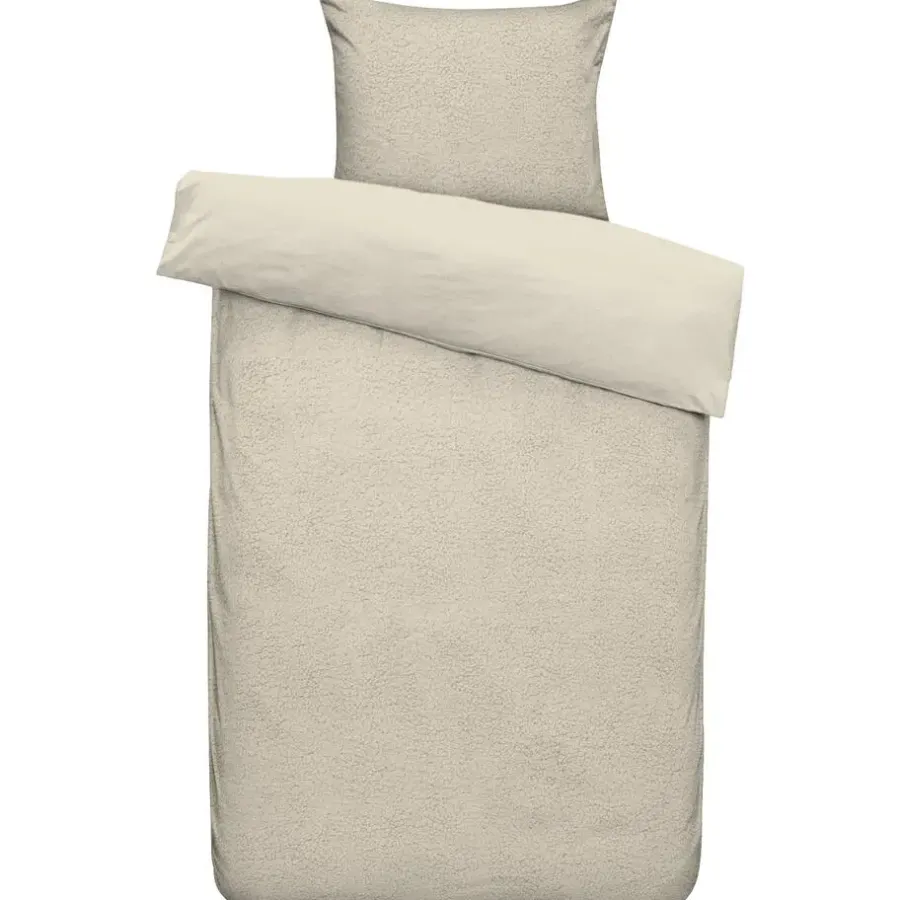 Dekbedovertrekken|1-Persoons Dekbedovertrekken-Byrklund Dekbedovertrek Teddy Favorite Fuzzle - taupe - 140x220 cm