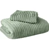 1-Persoons Dekbedovertrekken-Sleeptime Dekbedovertrek Teddy Rib 140x220 – Fluweelzacht & Knus Design - Groen