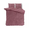 Sleeptime Dekbedovertrek Teddy Rib 240x220 – Fluweelzacht & Knus Design - Roze