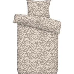 Leen Bakker Dekbedovertrek Tobias - zand/taupe - 140x200/220 cm