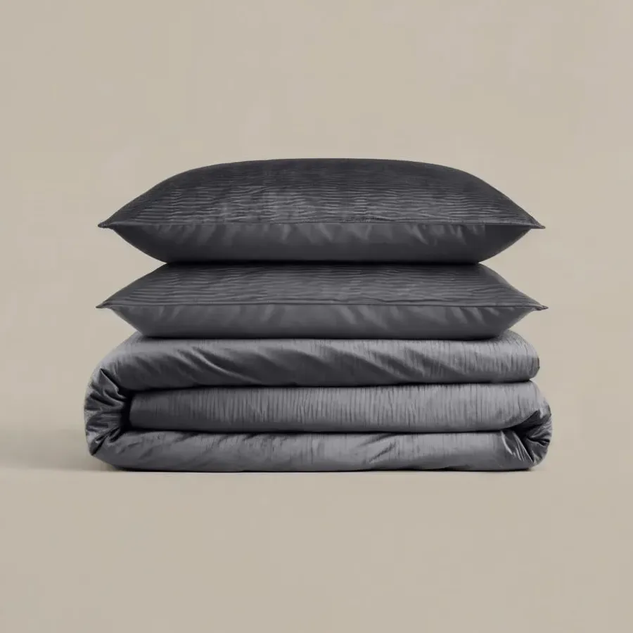 Dekbedovertrekken|Lits-Jumeaux Dekbedovertrekken-Sleeptime Dekbedovertrek Velvet Cartier 240x220 – Fluweelzacht Uni Design – Antraciet