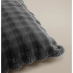 Sleeptime Dekbedovertrek 240x220 – Pompom Design & Warm Flanel Fleece - Antraciet
