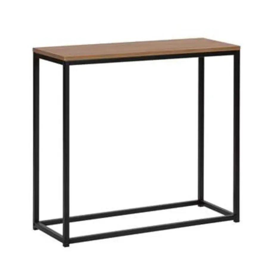 Sidetables-Beliani DELANO - Consoletafel - Donkere houtkleur - MDF