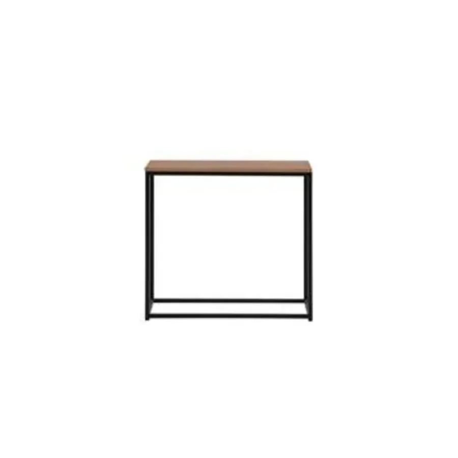 Sidetables-Beliani DELANO - Consoletafel - Donkere houtkleur - MDF