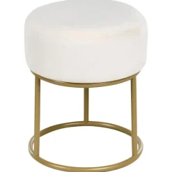 Leen Bakker DELCO - Hocker - Off-white - Fluweel