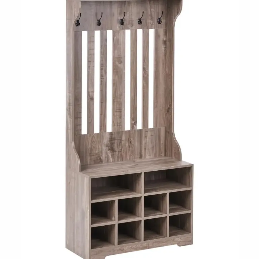 Leen Bakker DENILIQUIM - Schoenenkast - Donkerbruin - Hout